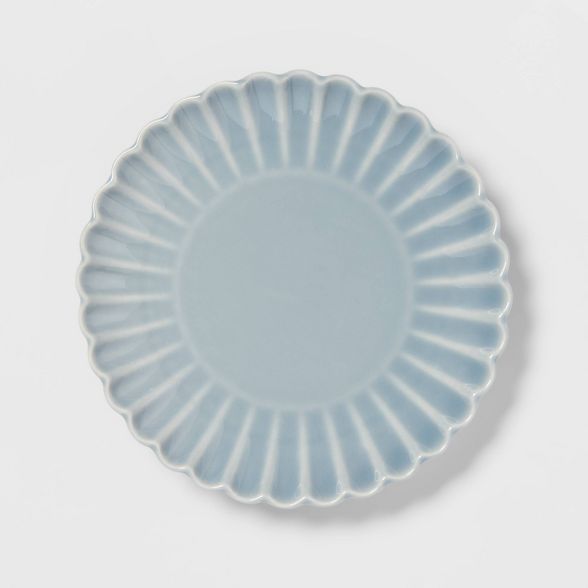 7&#34; Stoneware Small Scallop Plate Blue - Threshold&#8482; | Target