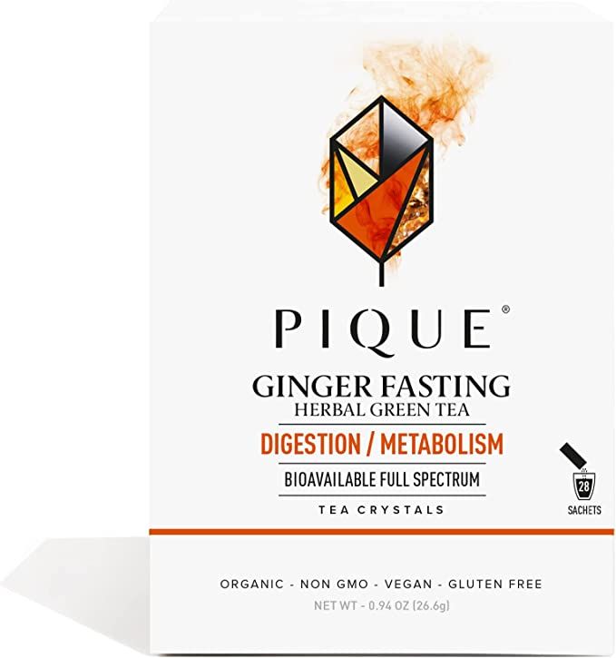 Pique Organic Ginger Fasting Tea Crystals - Digestive Support, Healthy Metabolism, Caffeinated Gr... | Amazon (US)