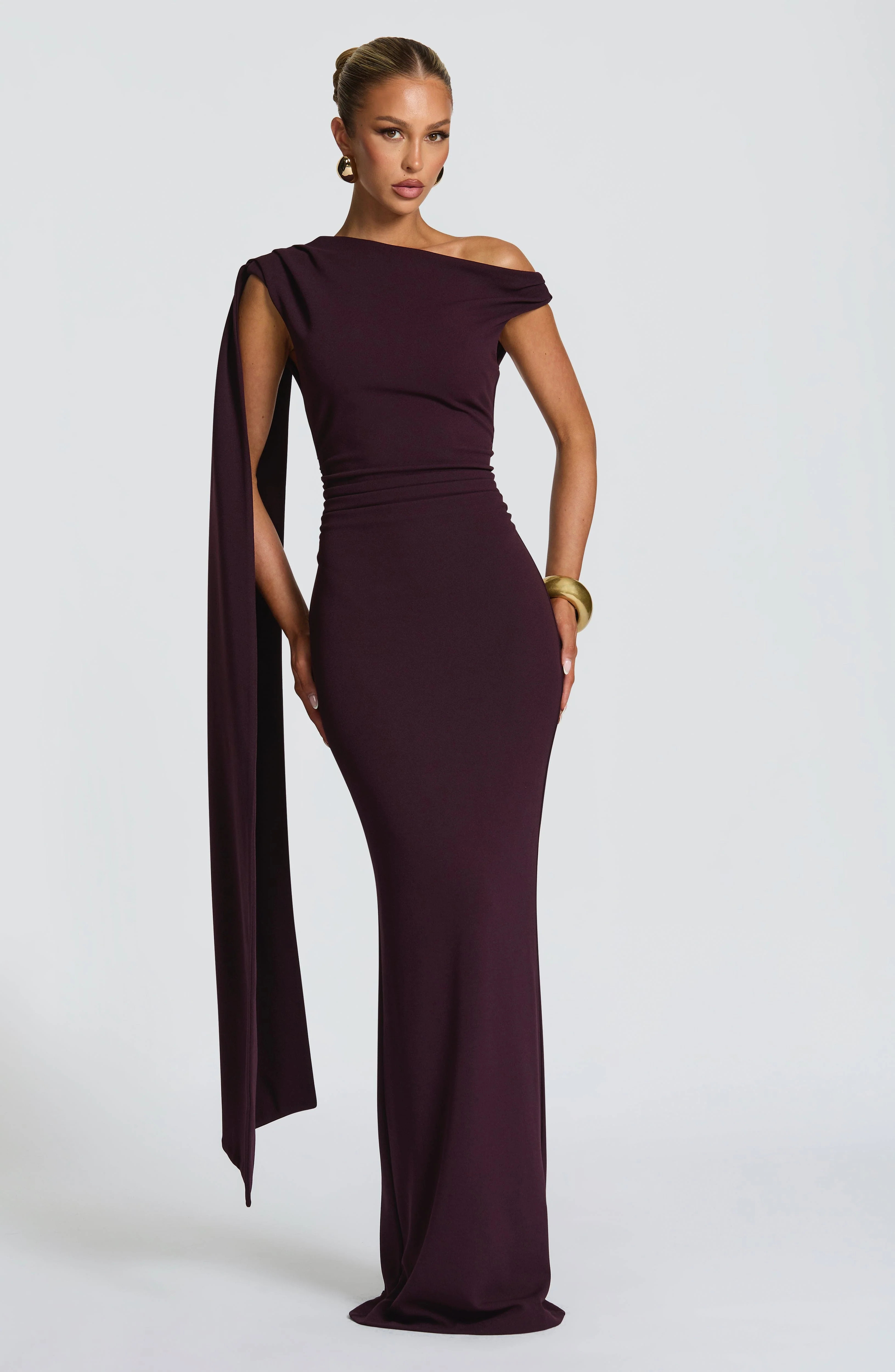 Kylie Maxi Dress - Plum | Babyboo (global)