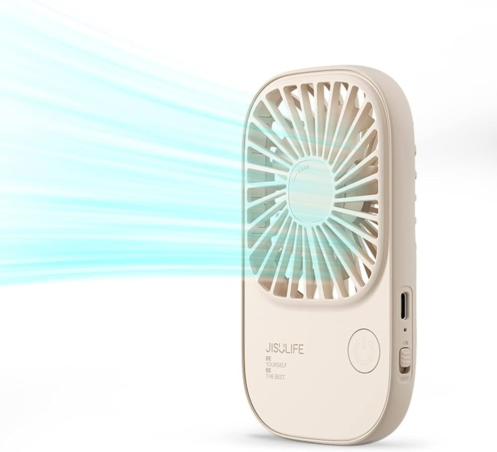 JISULIFE Handheld Mini Lash Fan with Bracket, Small Portable USB Rechargeable Personal Makeup/Eye... | Amazon (US)