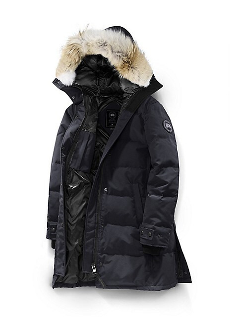 Black Disc Shelburne Coyote Fur-Trim Down Parka | Saks Fifth Avenue