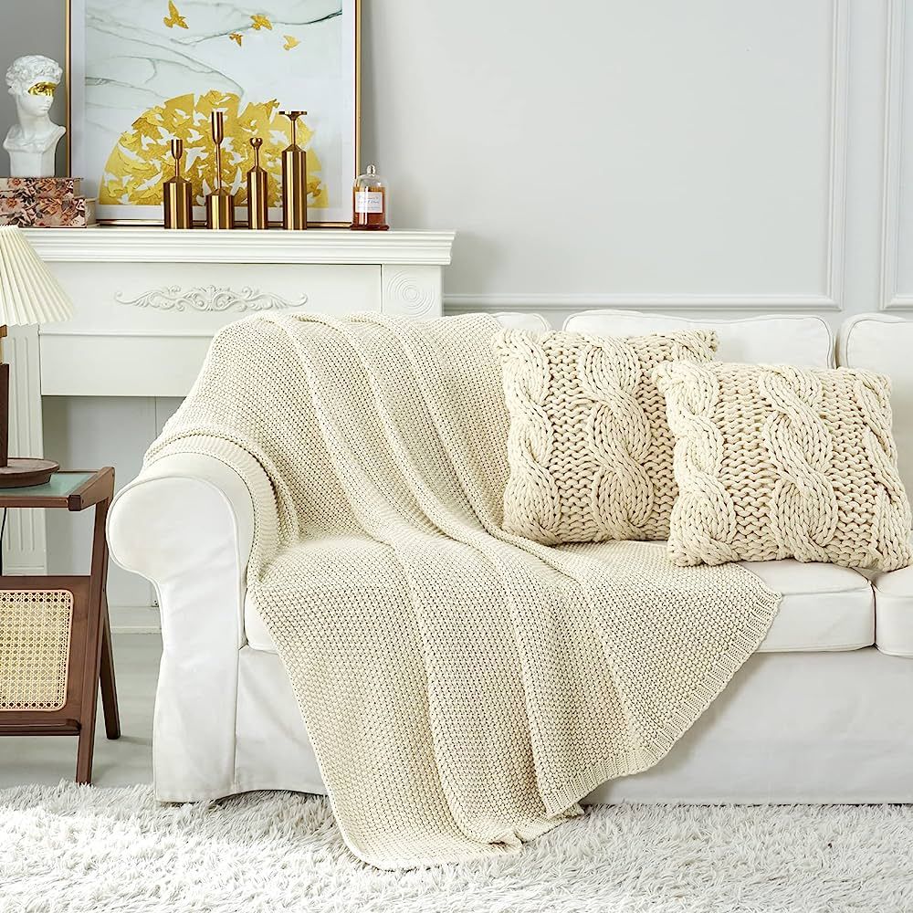 Cable Knit Throw Blanket  | Amazon (US)