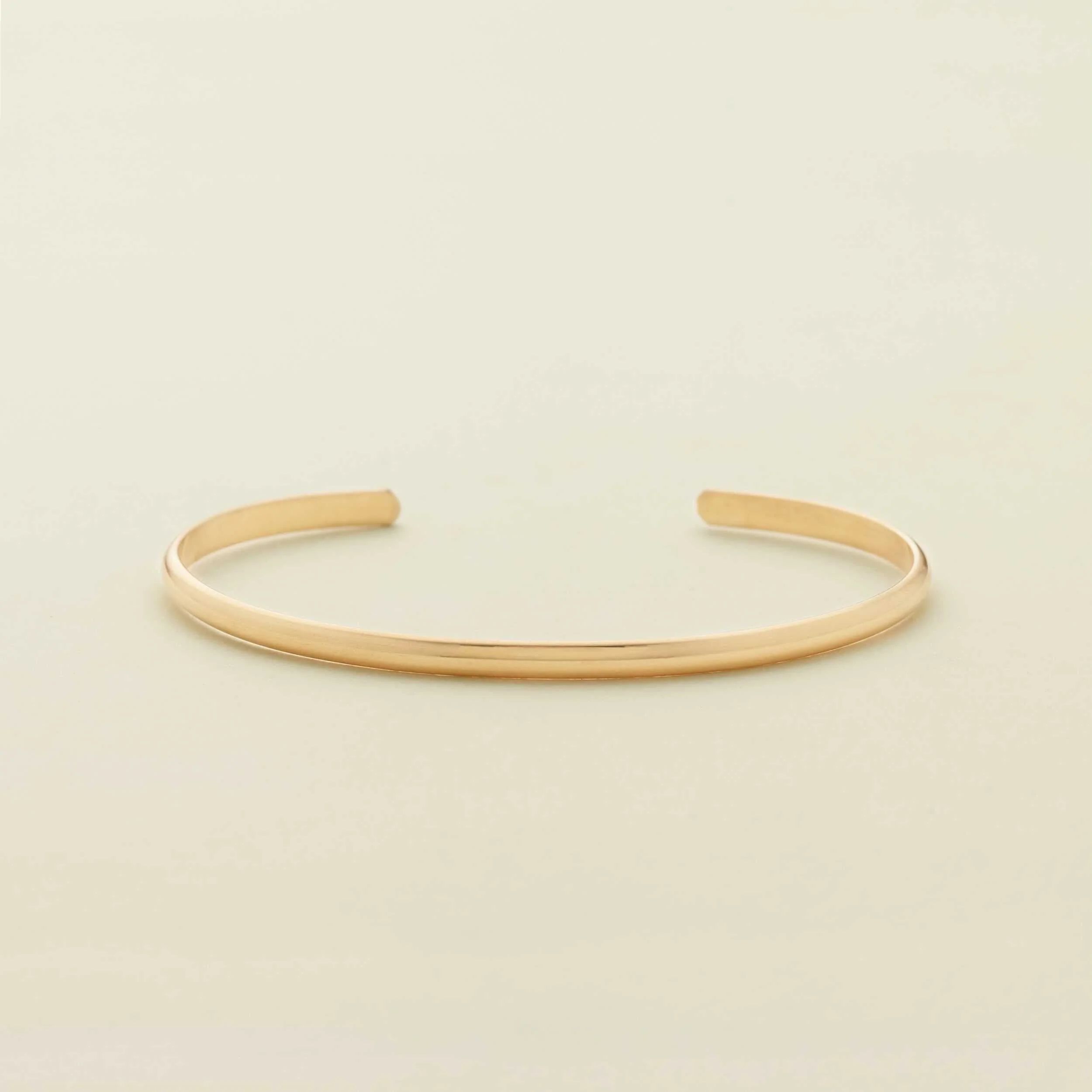 Made By Mary Luster Rounded Cuff Bracelet | Adjustable, Stackable | Made by Mary (US)