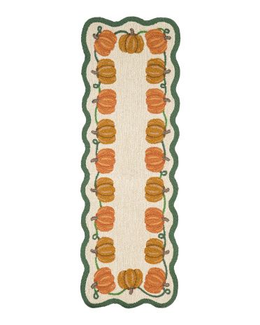 20x60 Scalloped Pumpkin Runner | TJ Maxx