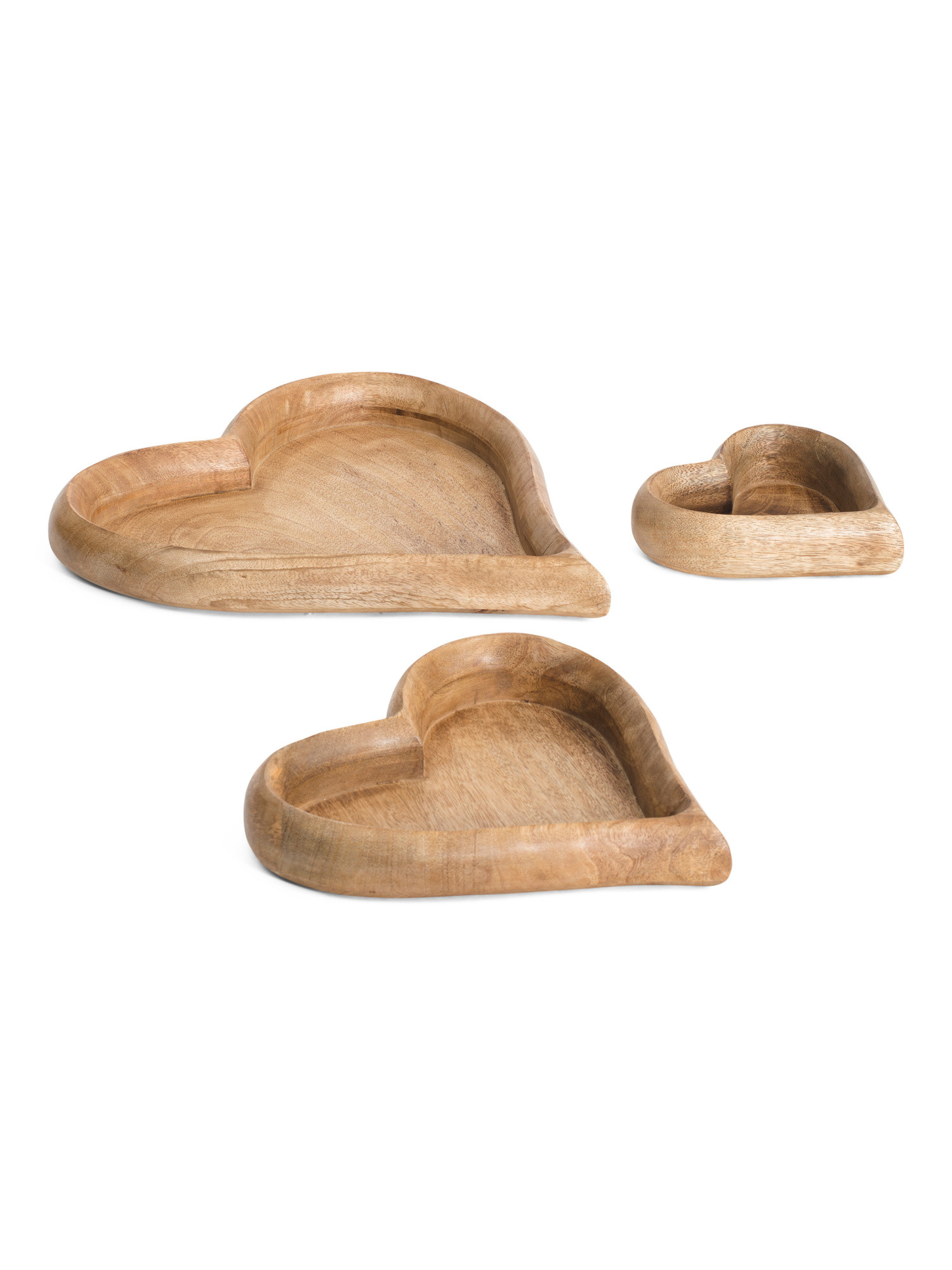 3pk Wood Heart Decorative Trays | TJ Maxx