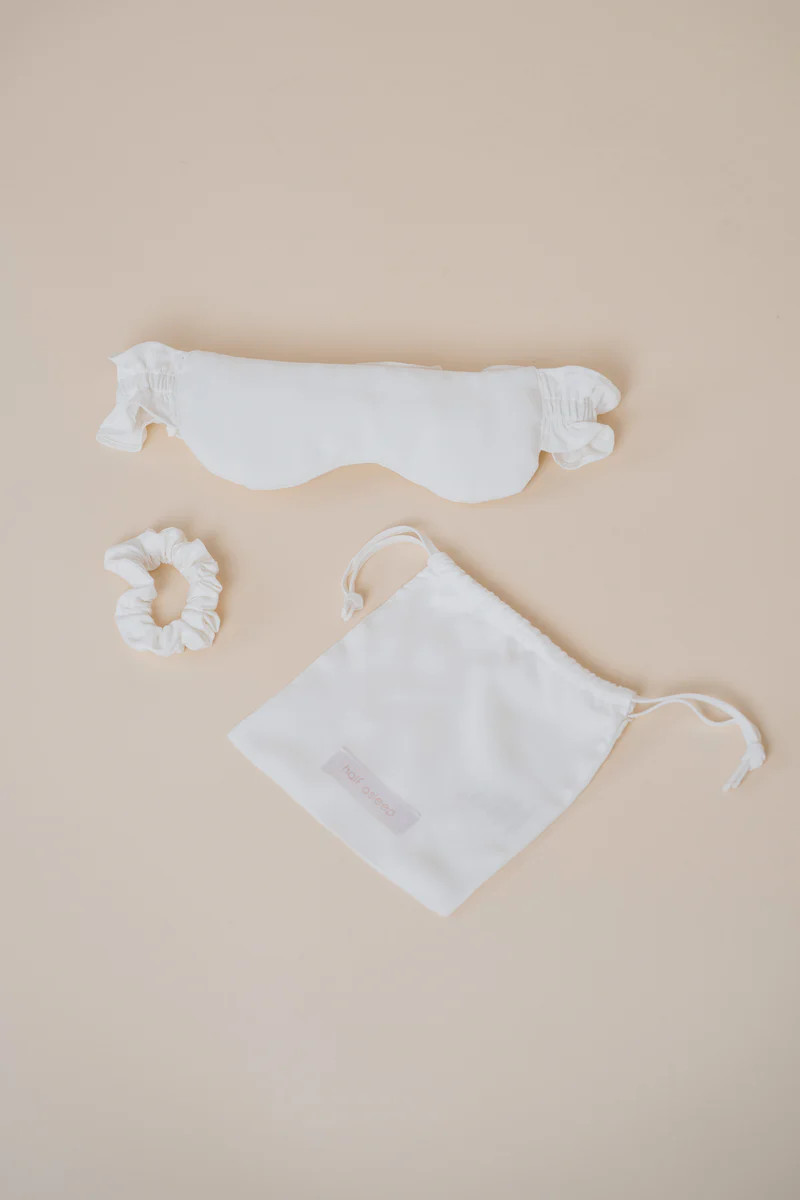 Ruffle Sleep Mask Set - Cloud | Half Asleep