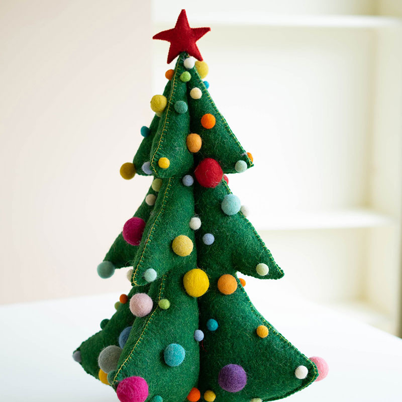 Merry & Bright Felt Christmas Tree - Green | The Company Store