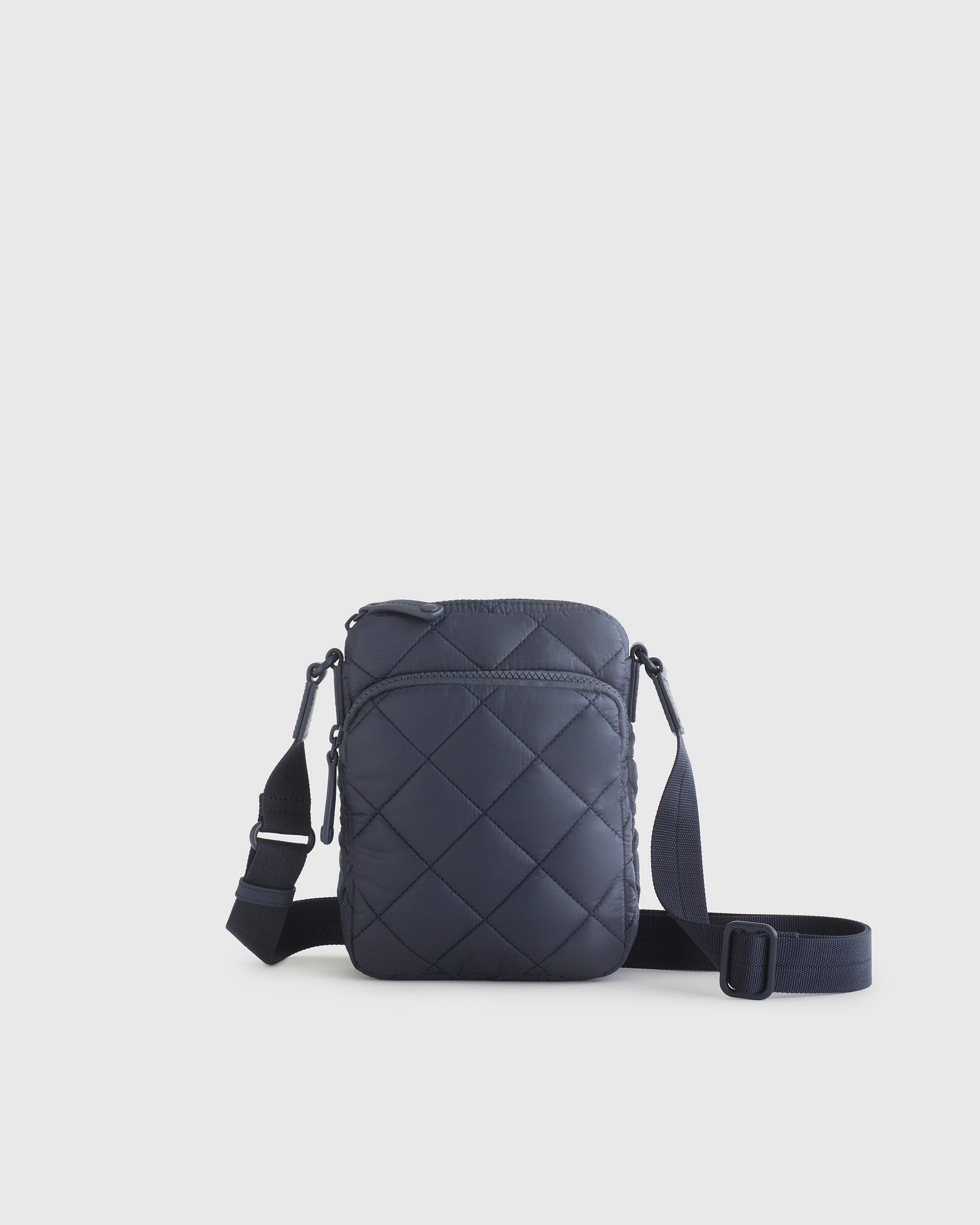 Transit Quilted Phone Crossbody in Black | Quince
