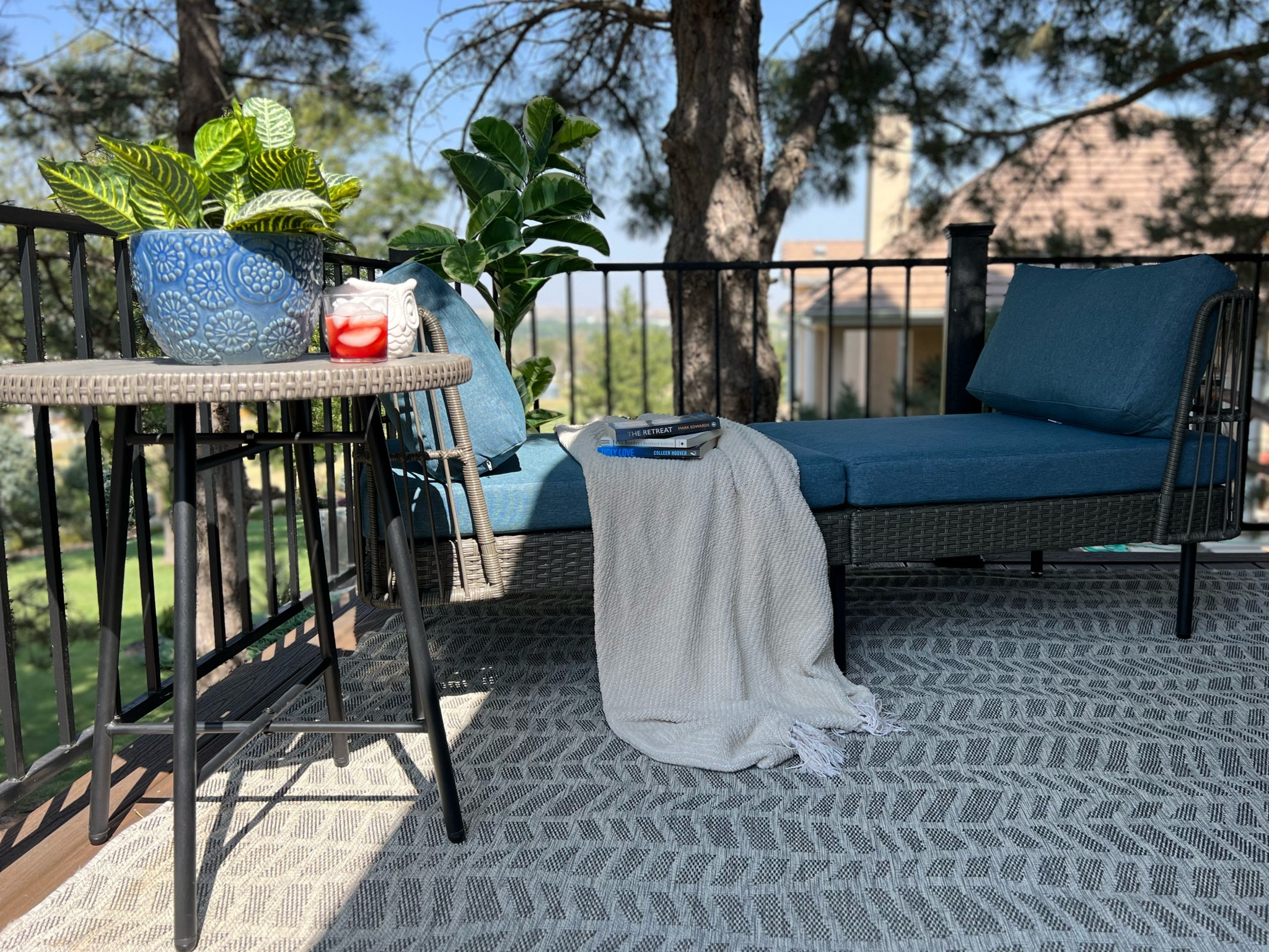 On sale! This amazing chaise/daybed is 33% off plus clip a $10 coupon applied at checkout. The sturdy bistro side table is 33% off as well. Create an outdoor reading nook like I did, or add comfort to any outdoor space this fall. Thick, soft cushions and the covers zip off. Two people fit nicely - perfect for outdoor napping and lounging. Click the link to shop in two colors!

#LTKsalealert #LTKhome #LTKSeasonal