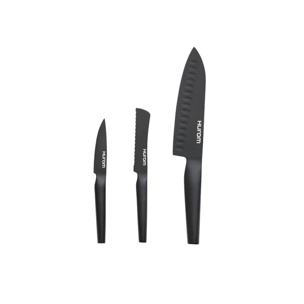 Fruit & Vegetable Knife Set, Matte Black | Hurom America