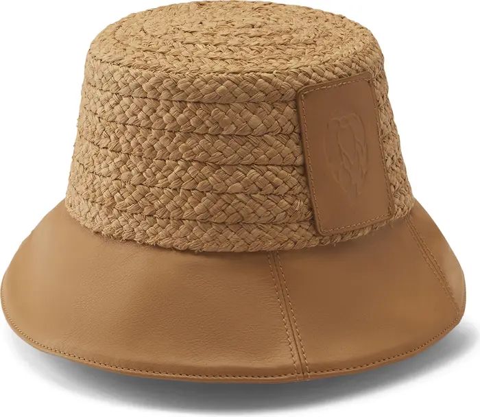 Shallow Raffia Sun Hat | Nordstrom Rack