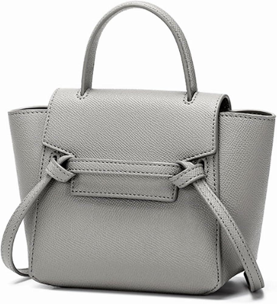 Women's Medium Handbag Designer Satchel Top Handle Bags Palm Grain Crossbody PU Leather Shoulser ... | Amazon (US)