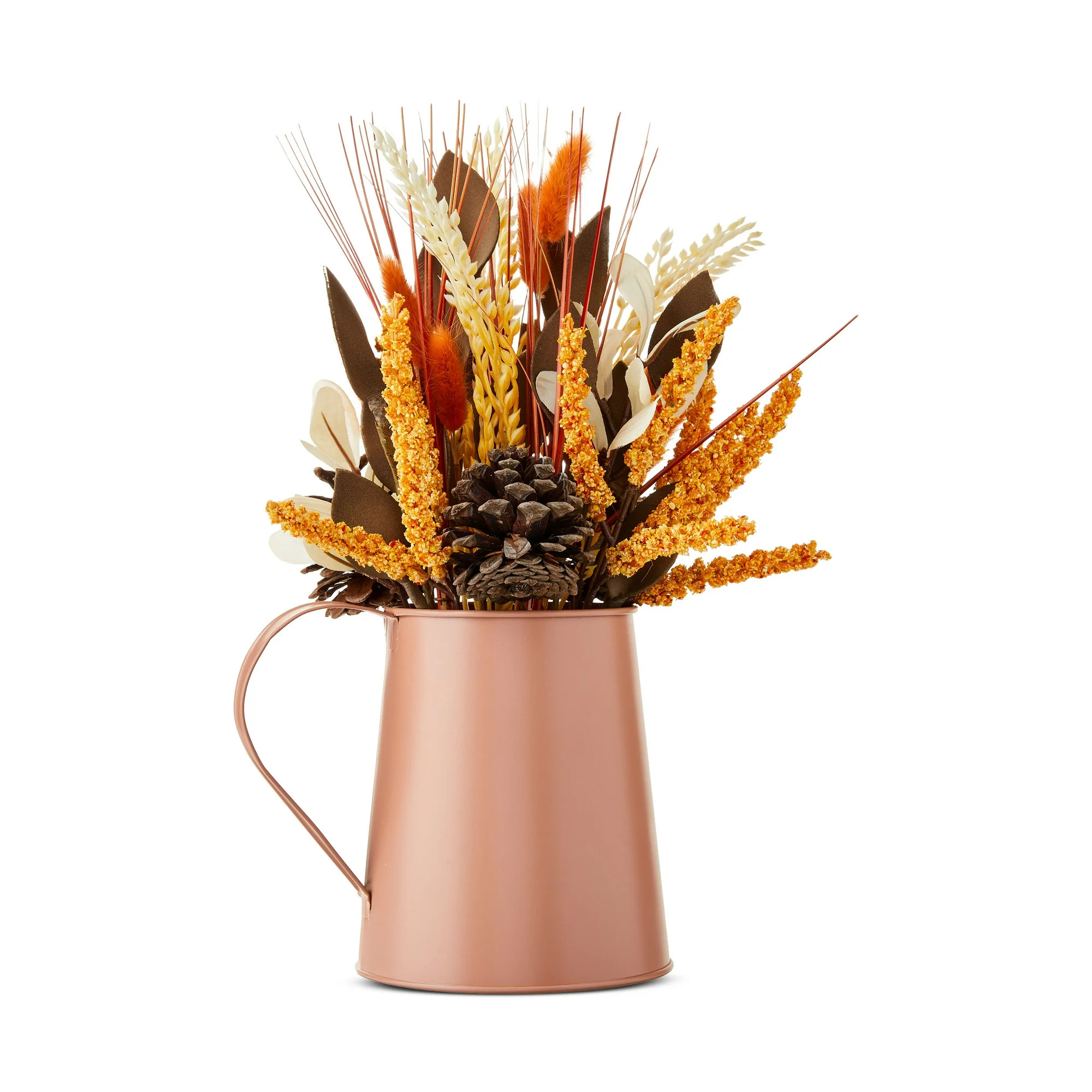 Harvest Faux Floral in Metal Vase, Halloween by Way To Celebrate - Walmart.com | Walmart (US)