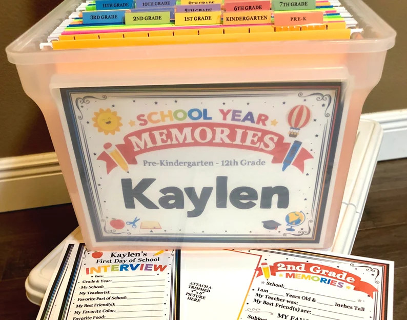 Personalized School Memory Box Printable Kit DIY School - Etsy | Etsy (US)