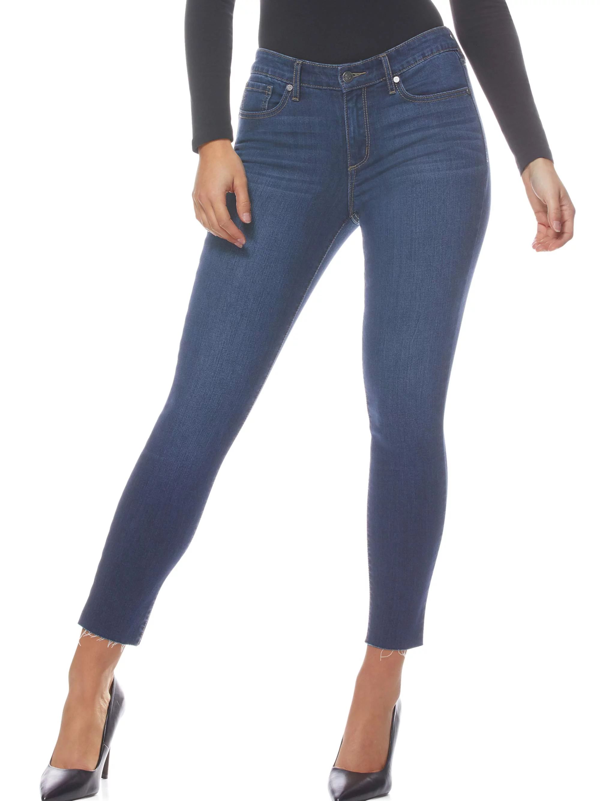 Sofia Jeans by Sofia Vergara Women's Skinny Mid Rise Stretch Ankle Jeans, Regular Inseam | Walmart (US)