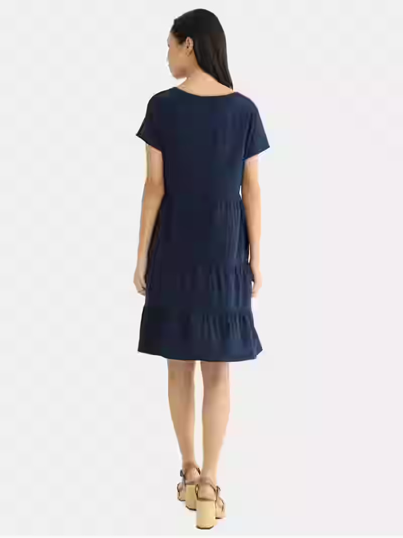 Time and Tru Women's and Women's Plus Tiered Cotton Mini Dress, Sizes XS-4X | Walmart (US)