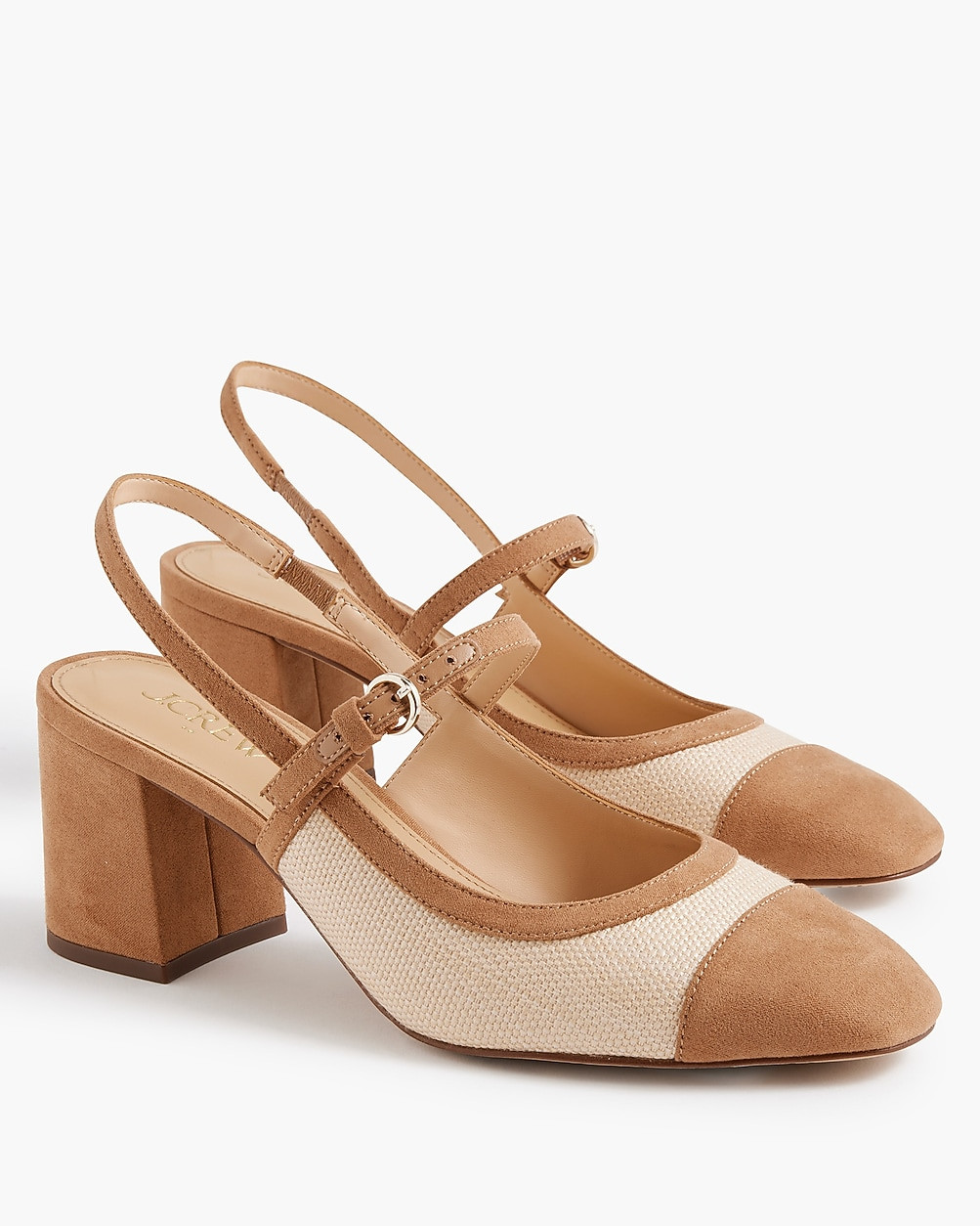 Woven slingback heels | J.Crew Factory
