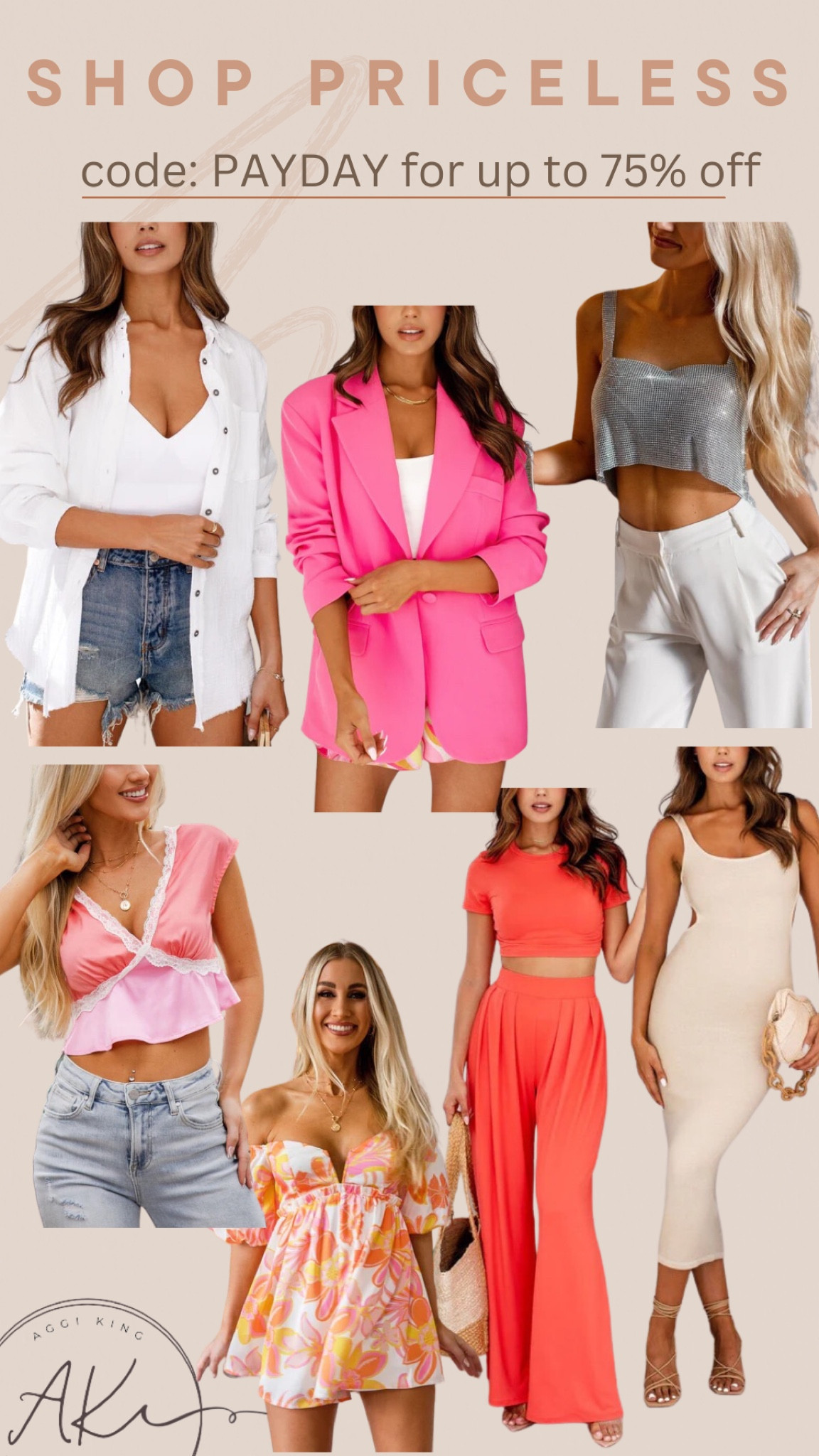 Code: PAYDAY for up to 75% off 

#memorialday #memorialdaysale #mdsale #reddress #summer #summersale #resort #vacation #dress #summerdress #abercrombie #lulus #revolve #nordstrom #vici #patalandpup #pinklily #shoes#priceless #bloomingdales #sandals #summersandals #wedding #weddingguest #weddingdress #bridesmaid #party #festival #top #maxidress #minidress #spring #4thofjuly #sale #under20 #under50 #under100 #amazon #amazonfashion #amazonsale #nordstromsale #sneakers #city #beach #pool #brodetobe #travel #airport #hellomolly #travelessentials #goodmacaroon #spanx #express #work #office #aloyaoga #boots #lululemon #beltbag #purse #summerbag #beachtote #gift #giftidea #datenight #salepicks #resortdress #vacationdress #fitness #twopiece #marchingset #madwell #asos #levis #jeans #denim #h&m #zara #bachelorette #nashville #fashion #style #look #shein #sheinfashion 

#LTKU #LTKFind #LTKstyletip