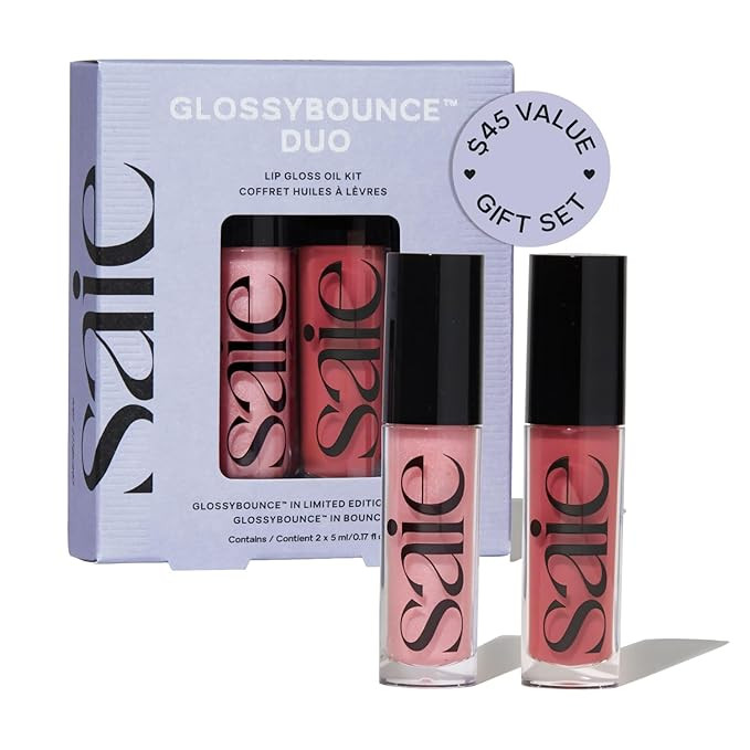 Saie Glossybounce High-Shine Hydrating Lip Gloss Oil - Sheer Tinted Lip Oil with Hyaluronic Acid ... | Amazon (US)
