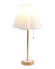 23in Metal Lamp With Scalloped Shade | TJ Maxx
