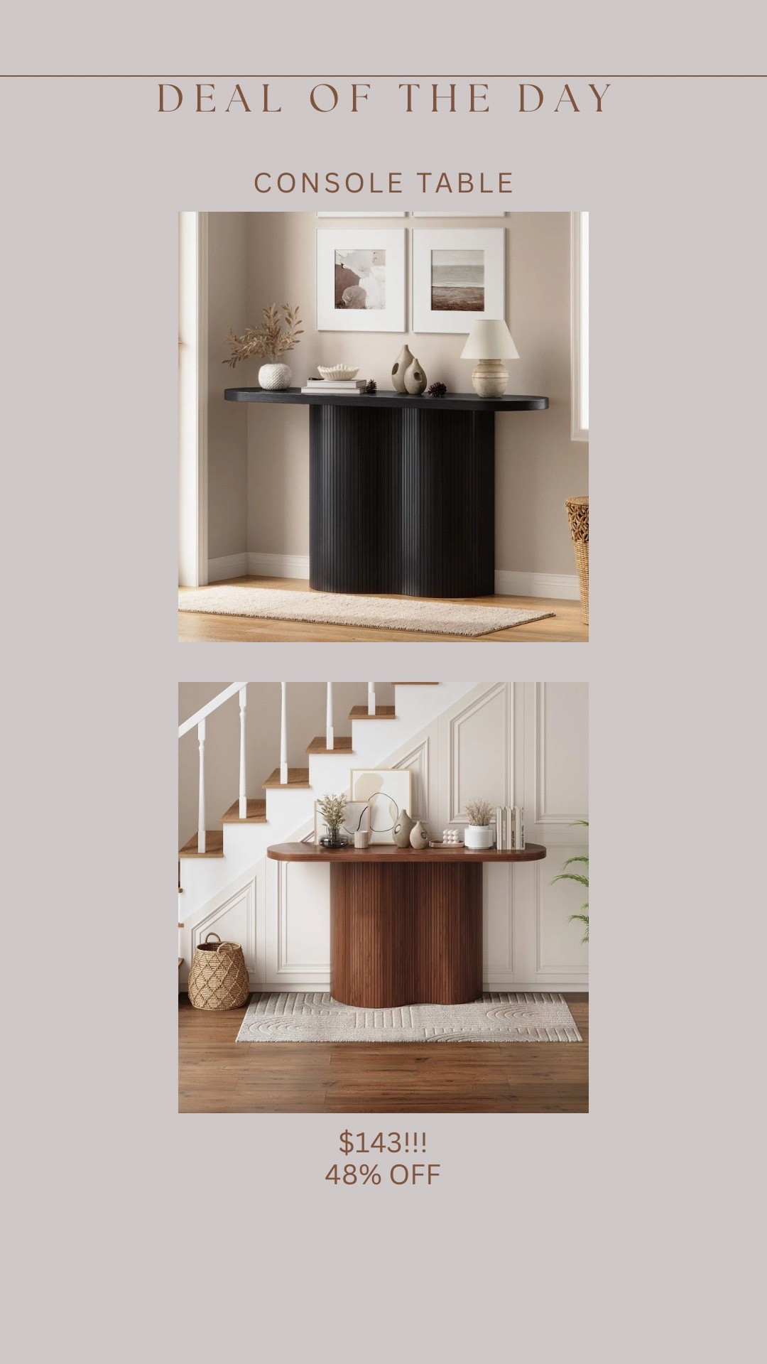 Brand new console table and it’s on major sale!!!! I cannot believe the price!! How stunninggggg is this wavy fluted base console table 😍😍😍



#LTKHome #LTKSaleAlert #LTKStyleTip
