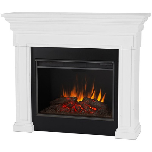 Real Flame Emerson Grand Electric Wood Fireplace in Rustic White | Best Buy Canada
