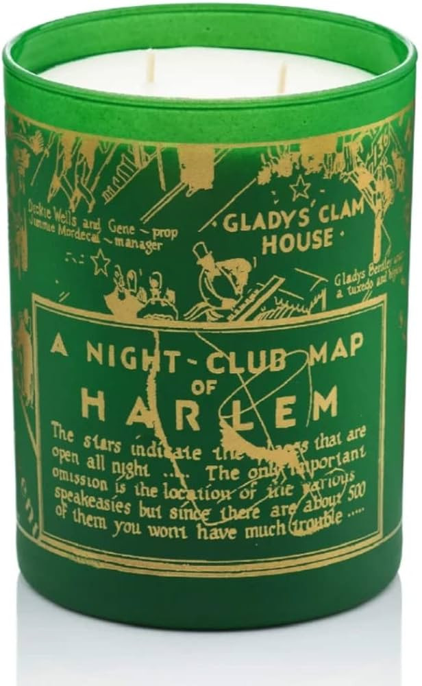Harlem Candle Company Holiday Map Luxury Candle, 11 oz Green Glass Jar with Harlem Map Print, Dou... | Amazon (US)