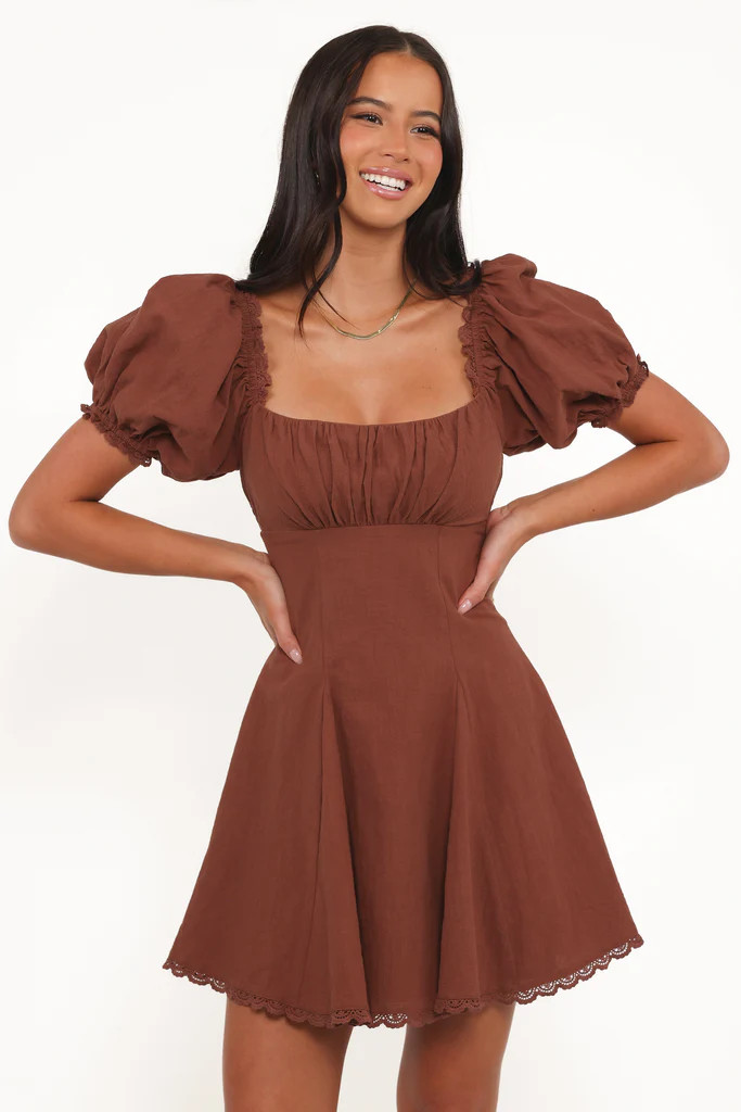 Anora Mini Dress - Cognac | Petal & Pup (US)