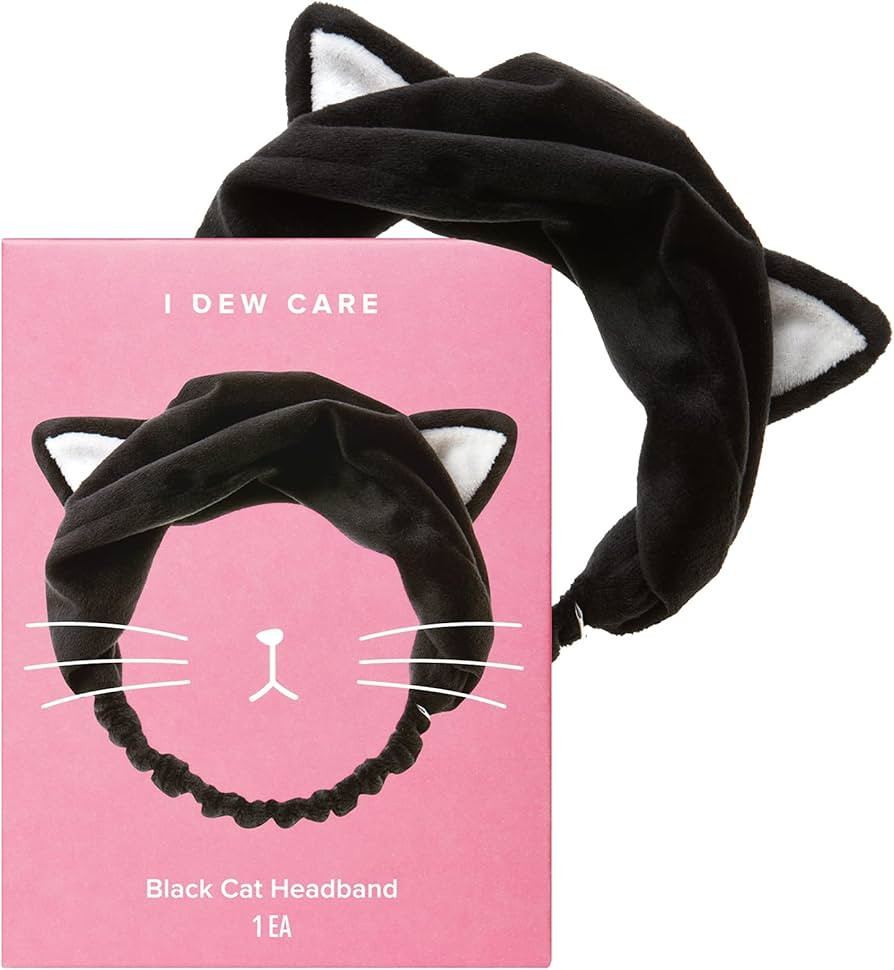 I DEW CARE Face Wash Headband - Black Cat | Spa, Soft, Cute for Makeup, Shower, Teen Girls Stuff,... | Amazon (US)