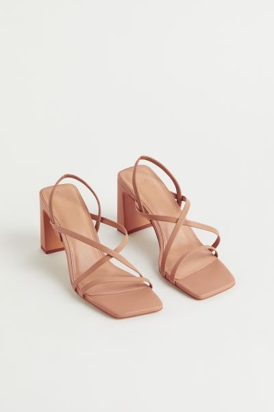 New ArrivalSandals with square toes, narrow foot straps, a narrow, elasticized strap at back, and... | H&M (US + CA)