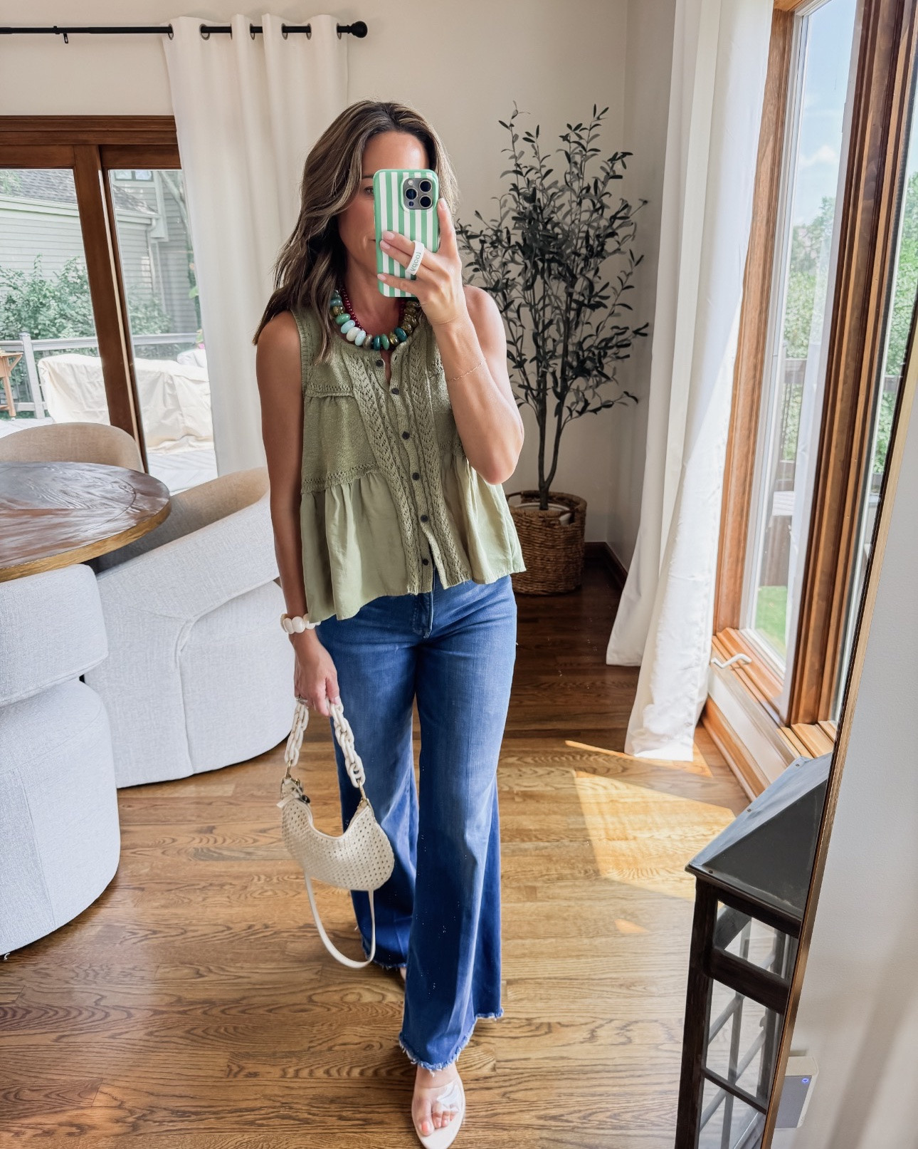 Outfit idea. 
XS tank
Jeans tts, size 0 here.

#LTKmomlife #LTKSeasonal