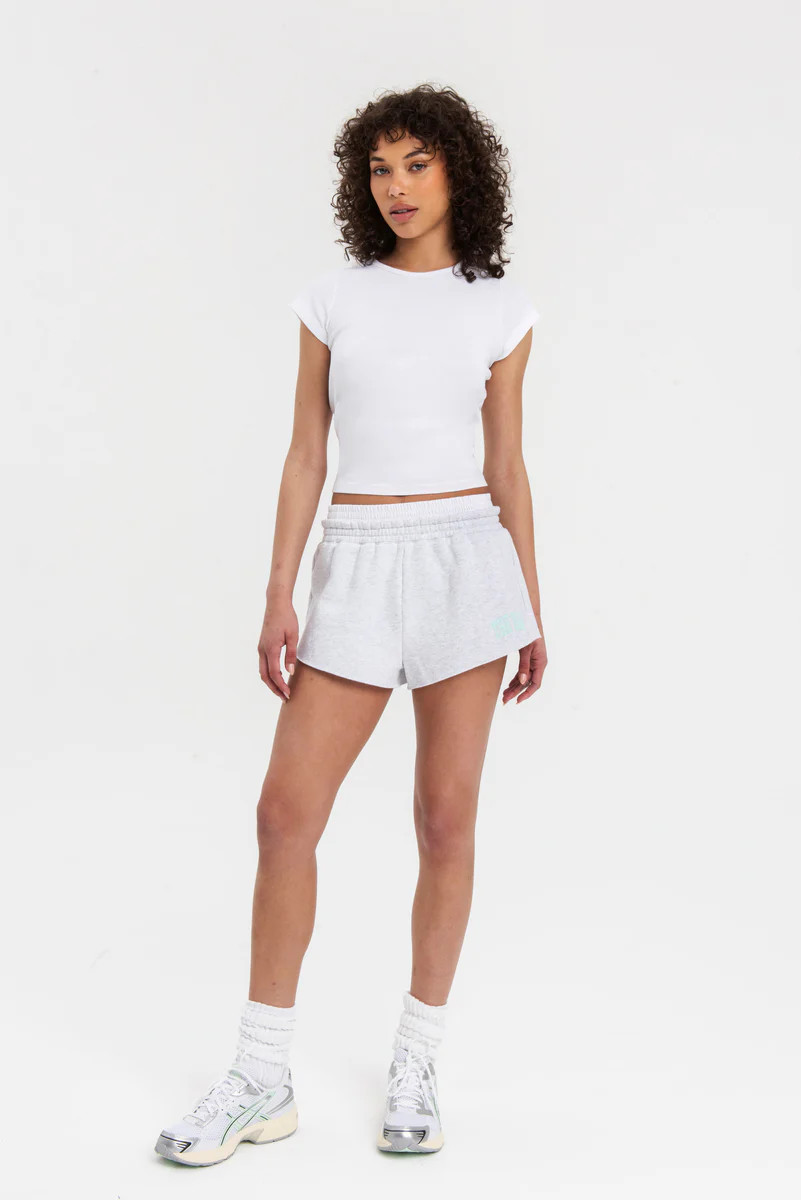 VARSITY SHORTS LT HEATHER GREY/MINT | The Bar