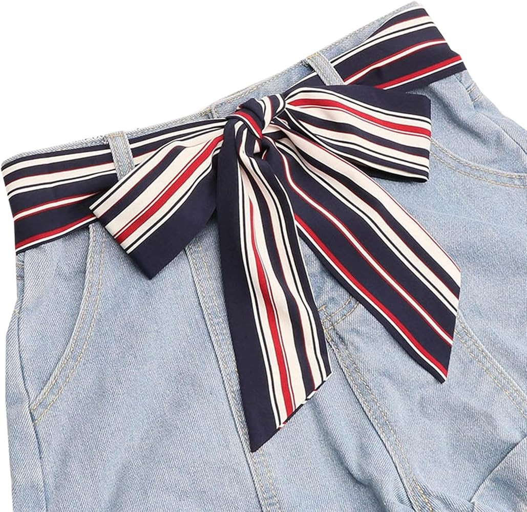 WENLOOY Women Skinny Scarf Belt,Ribbon Scarf Long Skinny Satin Belt Sash Necktie Neck Scarf Choke... | Amazon (US)