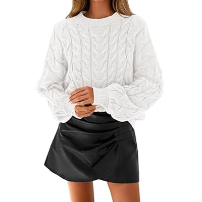 dowerme Women's Oversized Sweaters 2025 Long Sleeve Crewneck Ca… | Amazon (US)