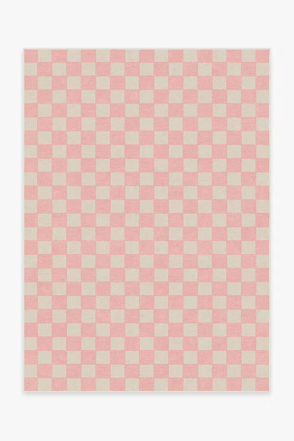 Teresa Checkered Pink Rug | Ruggable