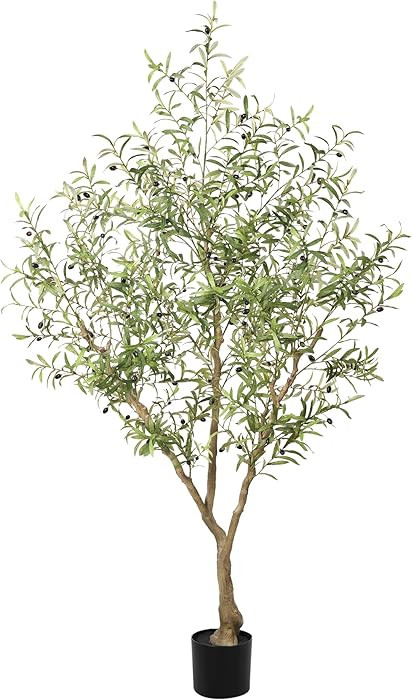 Olive Trees Artificial Indoor - Faux Olive Tree 7ft with Large Olive Branches and Lifelike Fruits... | Amazon (US)