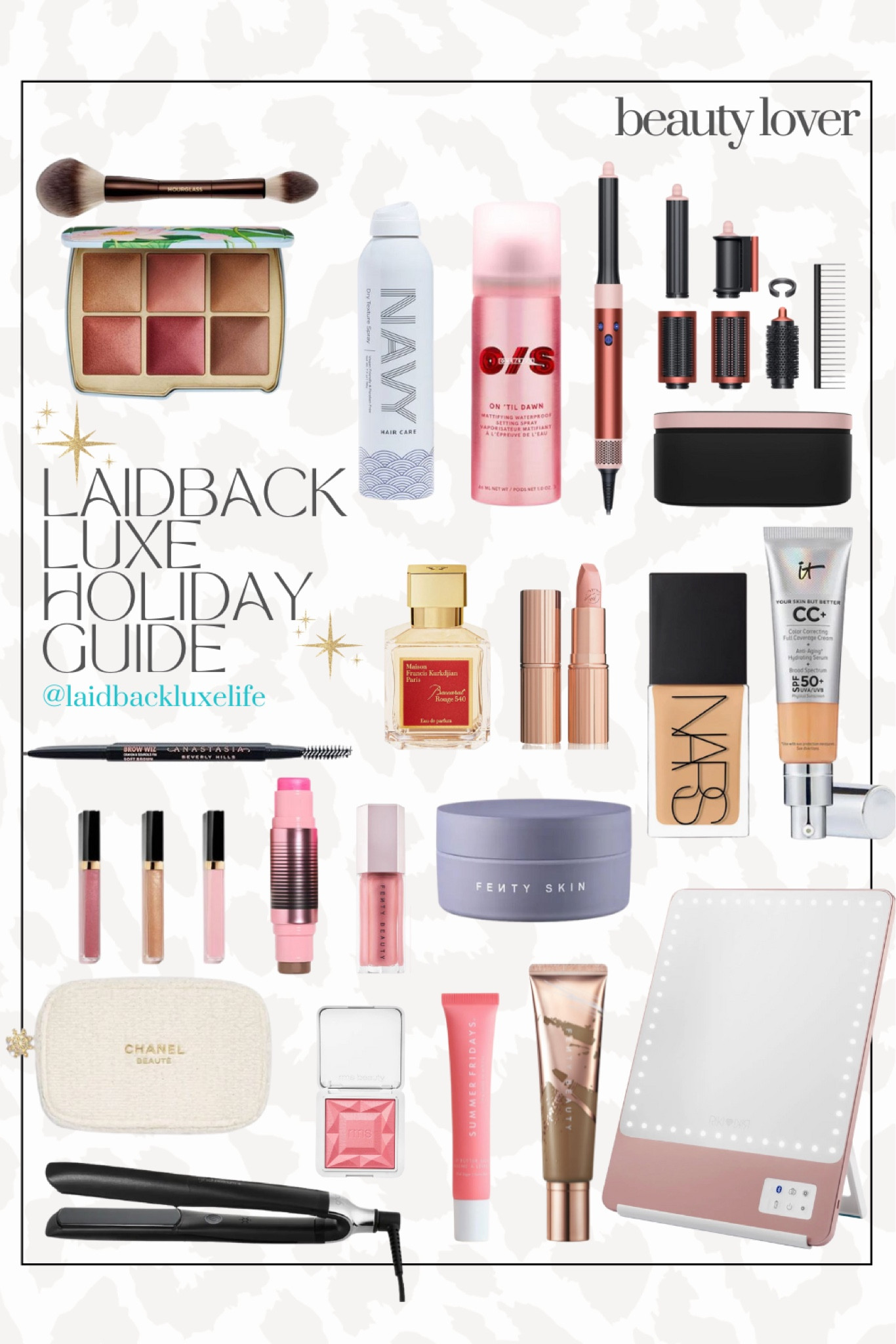 Laidback Luxe Holiday Gift Guide ✨ gifts for her, beauty gifts, gift ideas for the beauty lover, gift ideas, Dyson Airwrap, hourglass, NARS, It Cosmetics, Baccarat Rouge 540, #LaidbackLuxeLife

Hey Beautiful! Feel free to comment on this post if you have any questions! 🫶🏽

Follow me for more fashion finds, beauty faves, lifestyle, home decor, sales and more! So glad you’re here!! XO, Karma