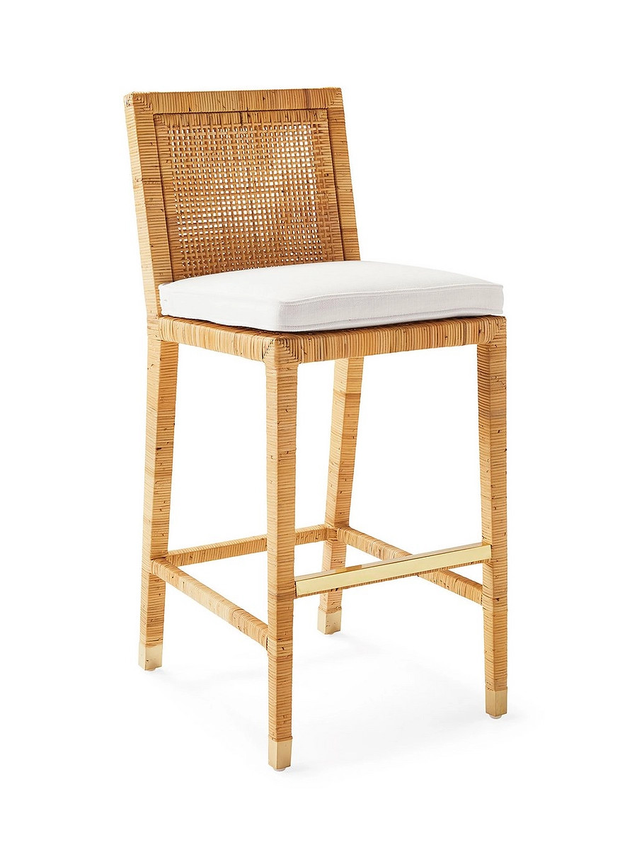 Balboa Rattan Bar Stool - Natural | Serena and Lily