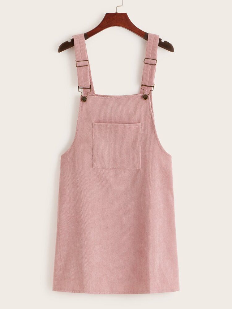 Corduroy Overall Mini Dress | SHEIN