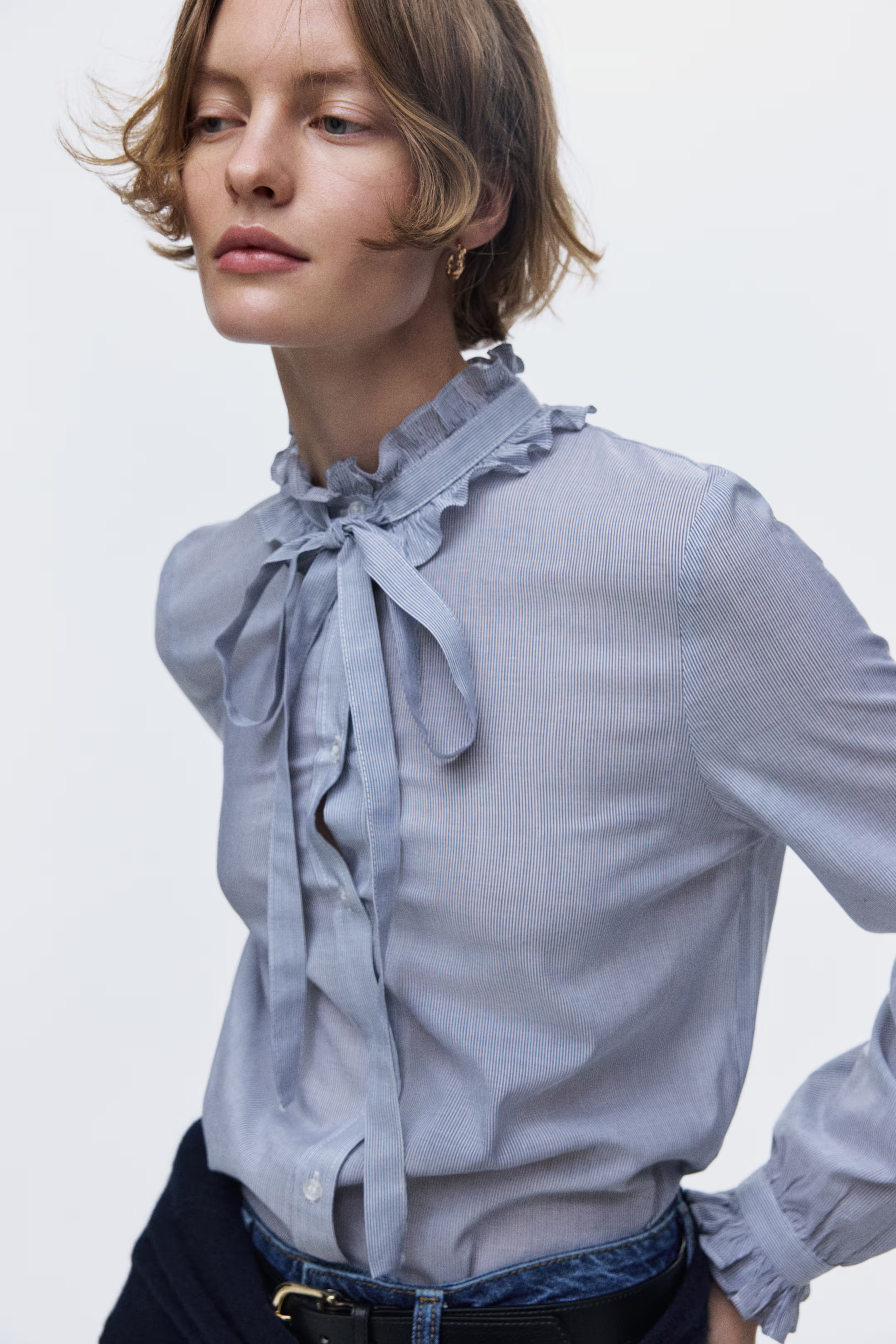 Ruffle-Trimmed Blouse | H&M (US + CA)