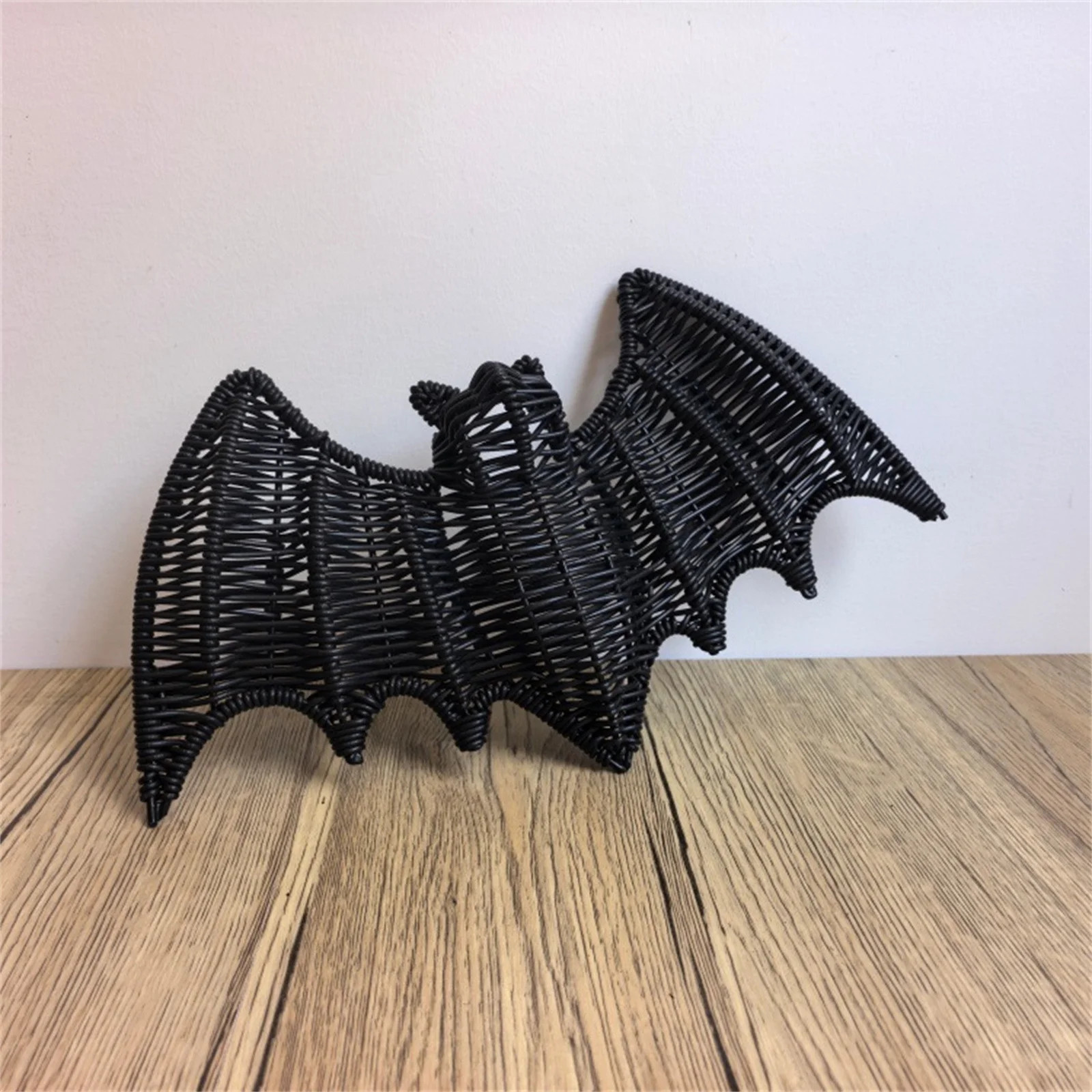 Halloween Woven Bamboo Bat Ornament Black Festive Wall Art Piece, Handcrafted Hanging Decor, Unique Spooky Accessory for Indoor Wall, Porch and Holiday Scene Layout - Walmart.com | Walmart (US)
