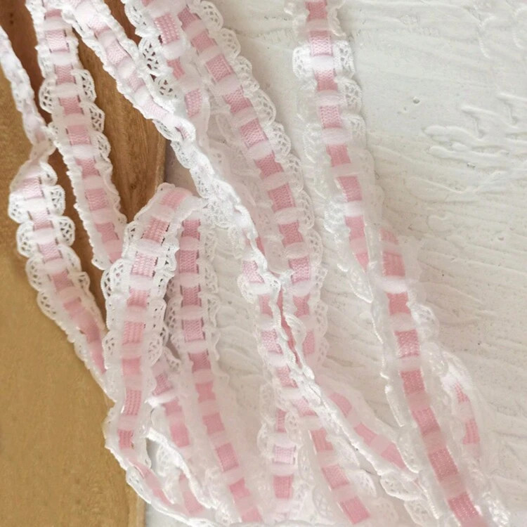 1pc 196.85inch/500cm Home Decor Elastic Lace Trim Ribbon High-Grade Pink Elastic Ribbon Gift Craft Decoration Ribbon DIY Clothing Accessories Shoe Hat Decoration Elastic Weaving Belt | SHEIN