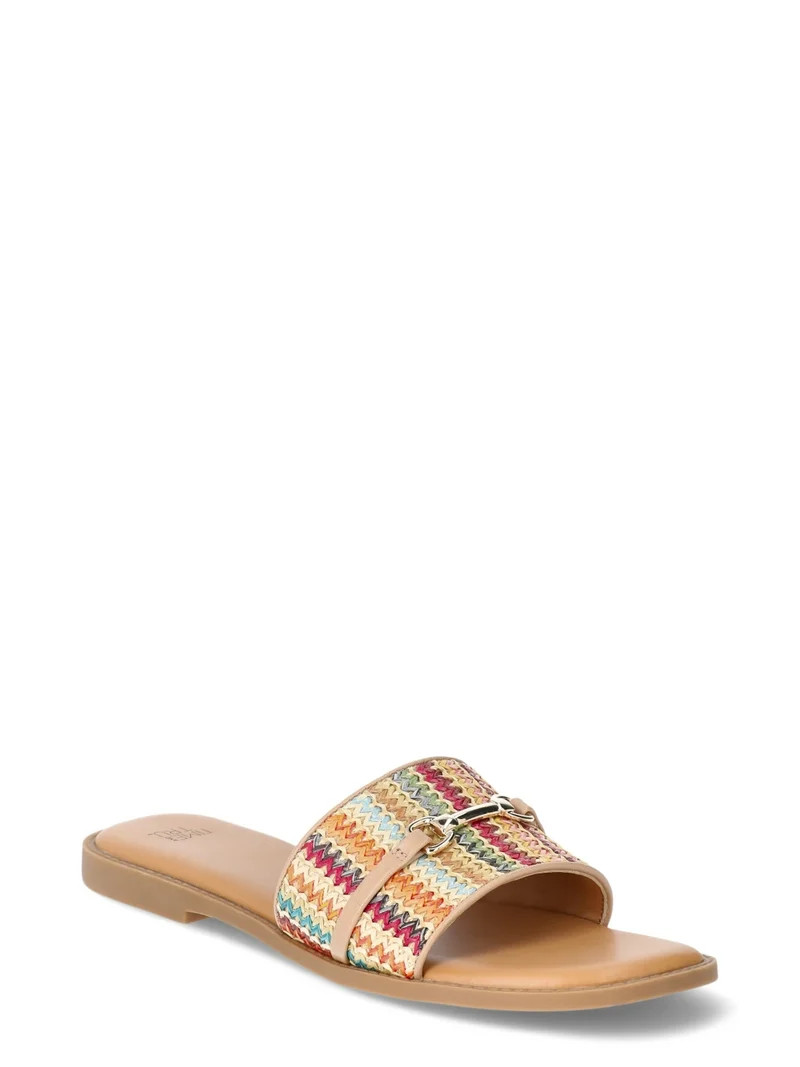 Time and Tru Women's Horsebit Hardware Slide Sandal - Walmart.com | Walmart (US)