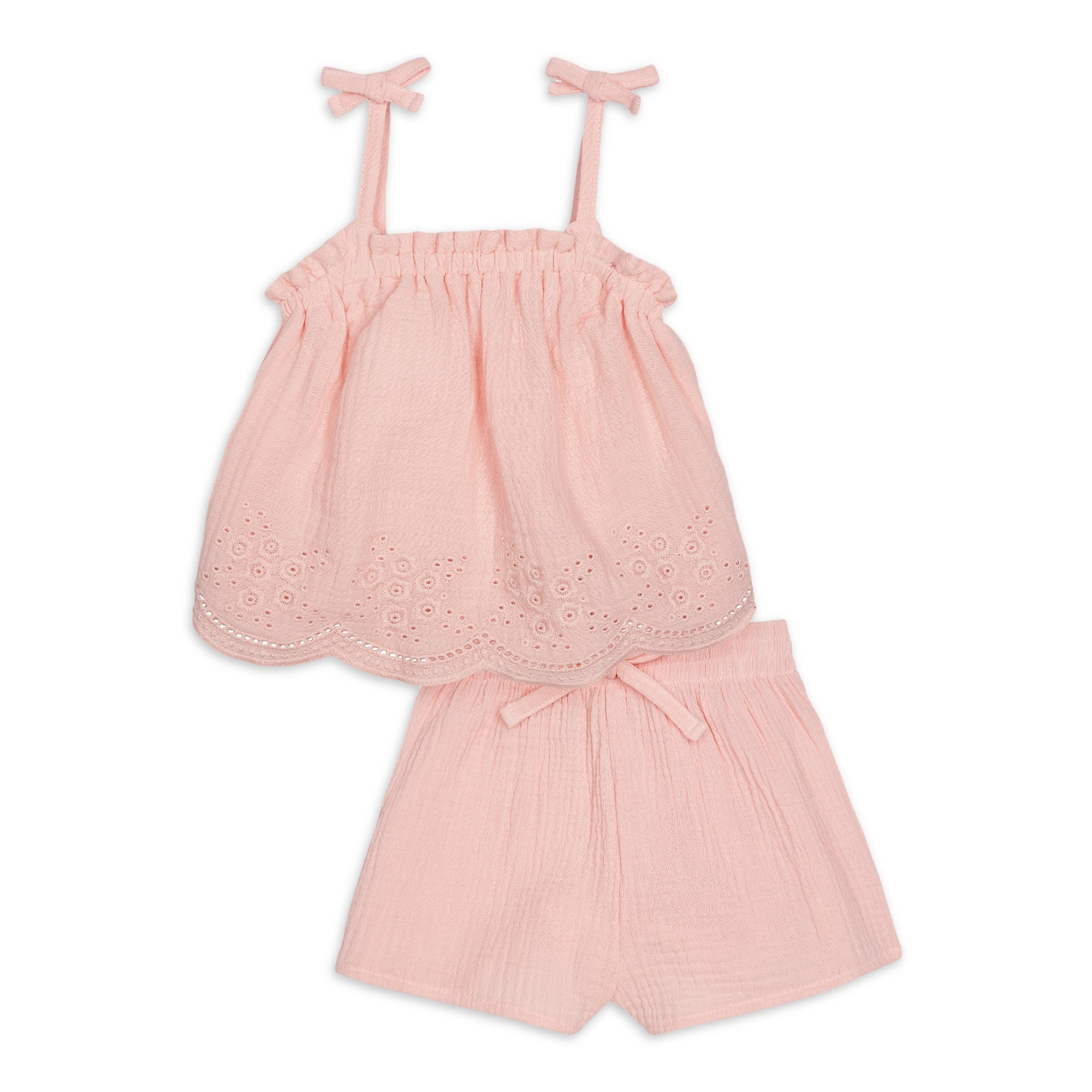 Modern Moments By Gerber Toddler Girl Casual Cotton Gauze Outfit Set, 2-Piece, Sizes 12M-5T | Walmart (US)