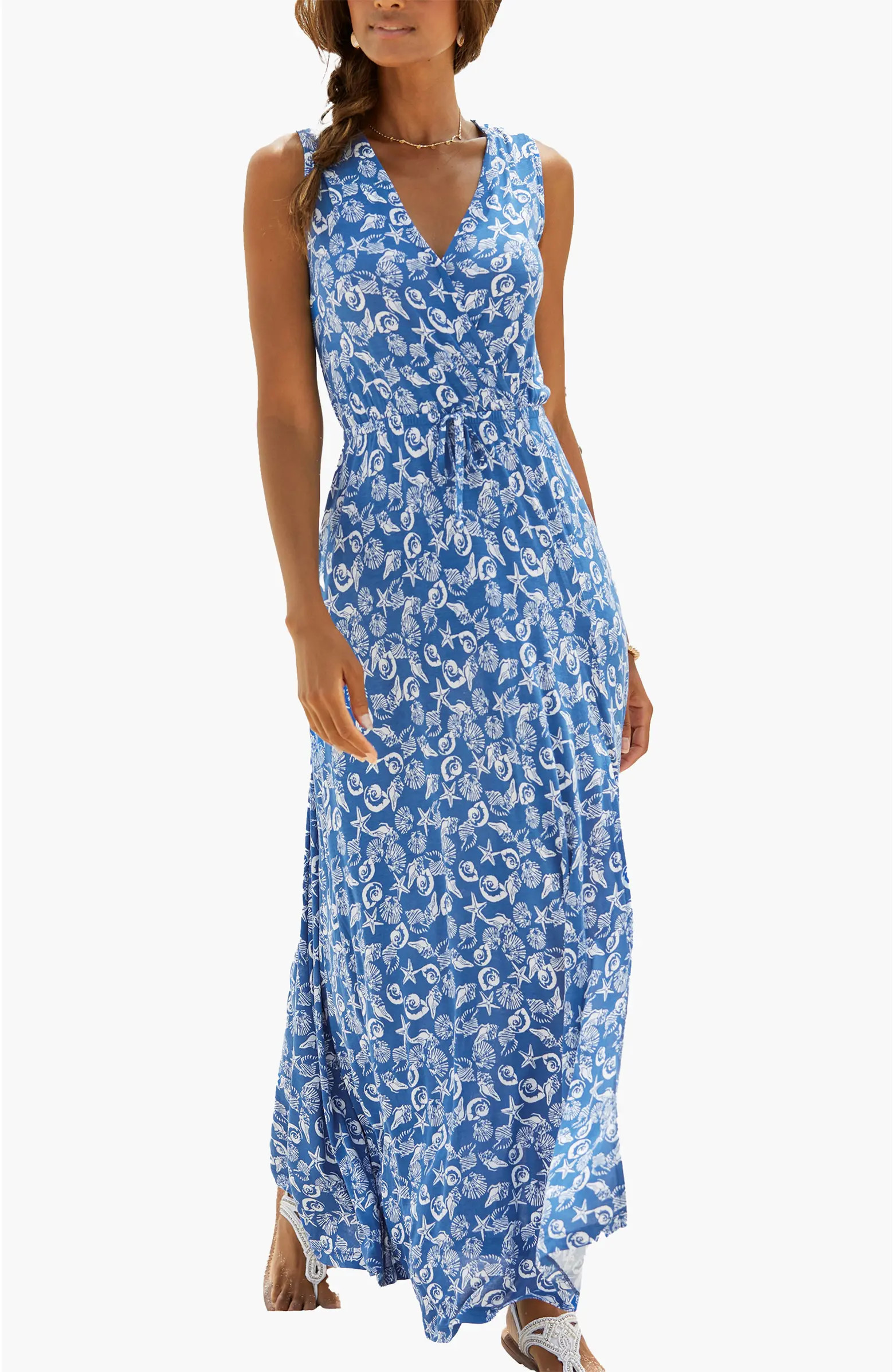 Women's Sleeveless V-Neck Maxi Dress | Nordstrom