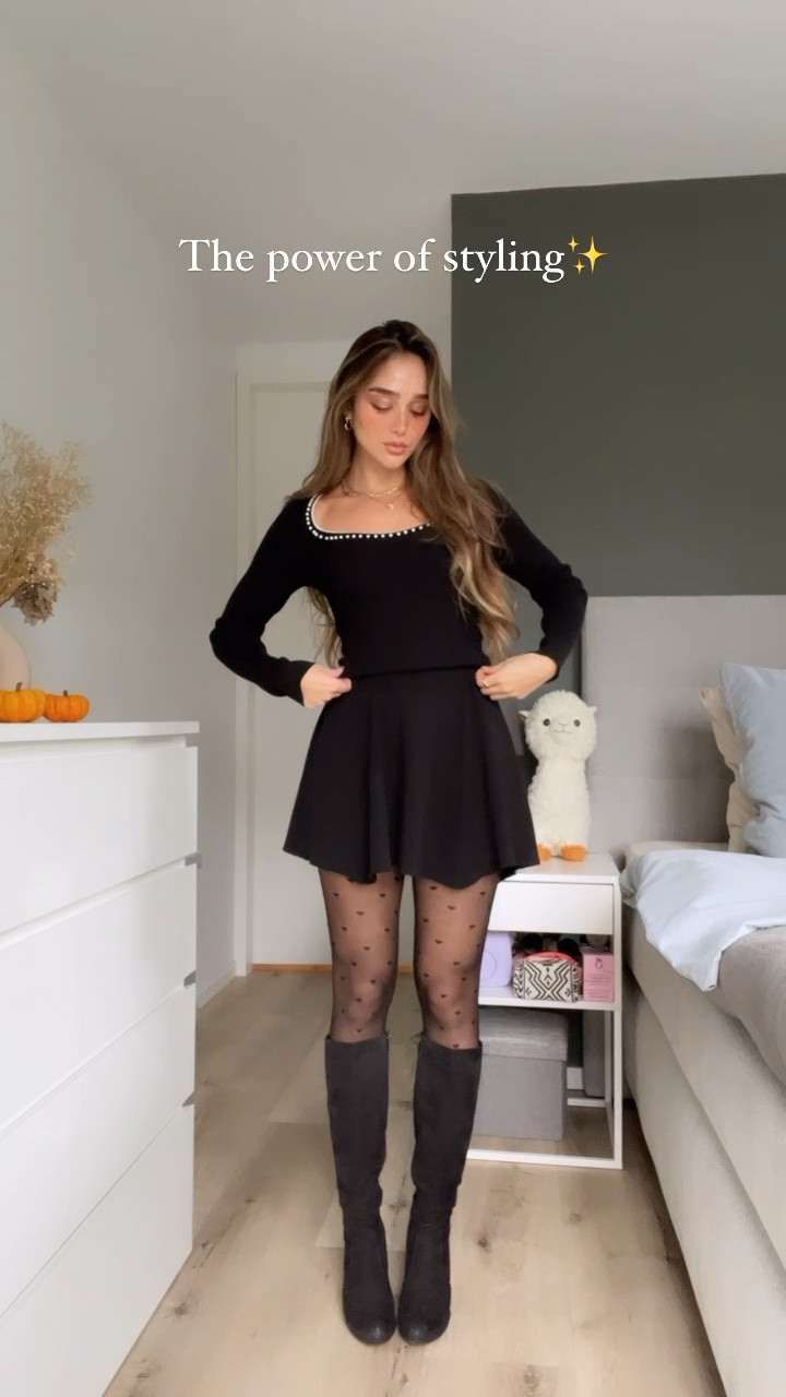 SHEIN DISCOUNT🛍️: mxsweetinstabella15 or sweetinstabella15

The power of styling. How to add extra items or accessoires to elevate your look and make it more stylish. 

Black vegan leather jacket, black pencil skirt, black tights, black thin scarf, vegan suede black boots, striped grey and white v neck oversized sweater, black long sleeve cropped sweater, white button down blouse, black loafers, pleated black denim skirt, black skater dress long sleeve with pearls, black thin belt, dot tights, fuzzy beige blazer coat jacket. 

#LTKGift 



#LTKVideo #LTKSeasonal #LTKstyletip