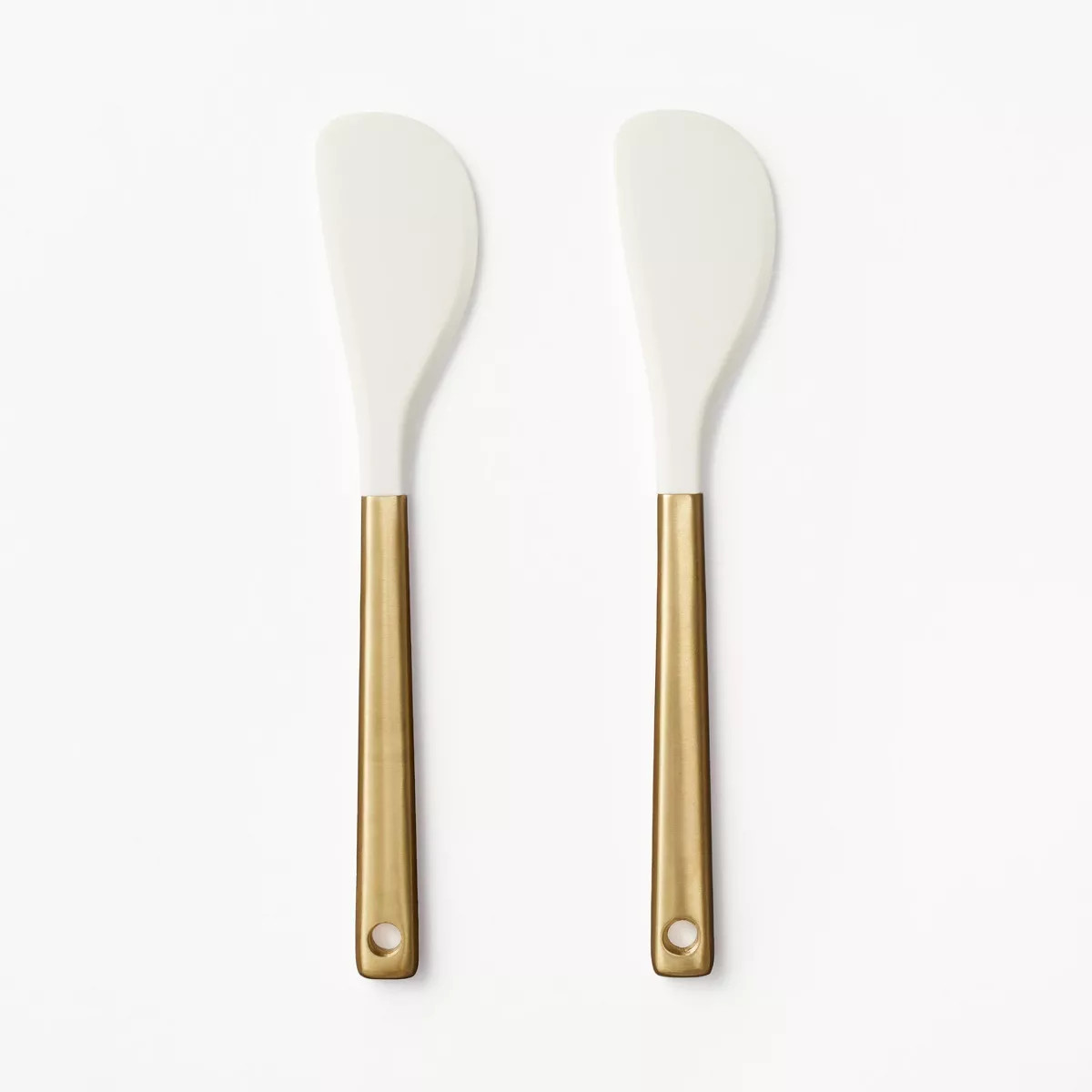 2pk Champagne/Silicone Mini Spatula Set Cream - Figmint™:  Dishwasher-Safe, Flexible Kitchen Ut... | Target