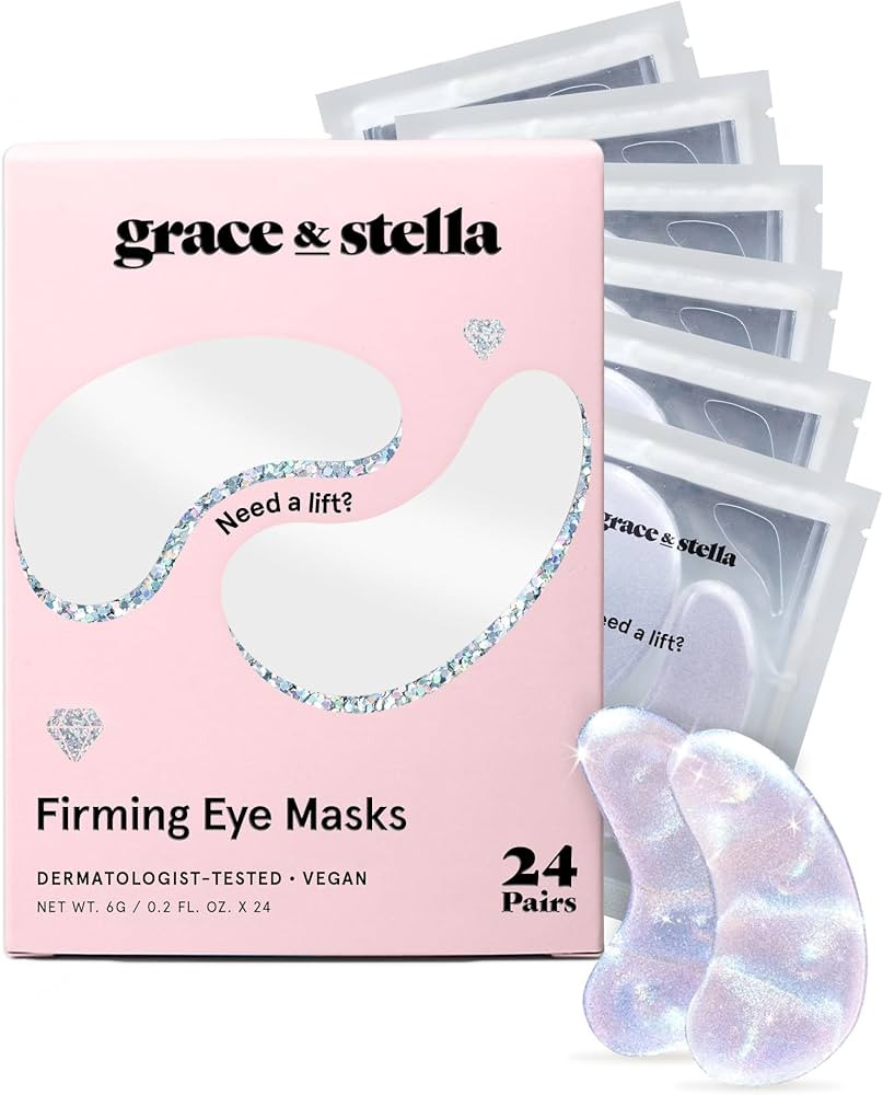 grace & stella Peptide Under Eye Patches with Niacinamide & Rice Extract - Firming Eye Masks for ... | Amazon (US)