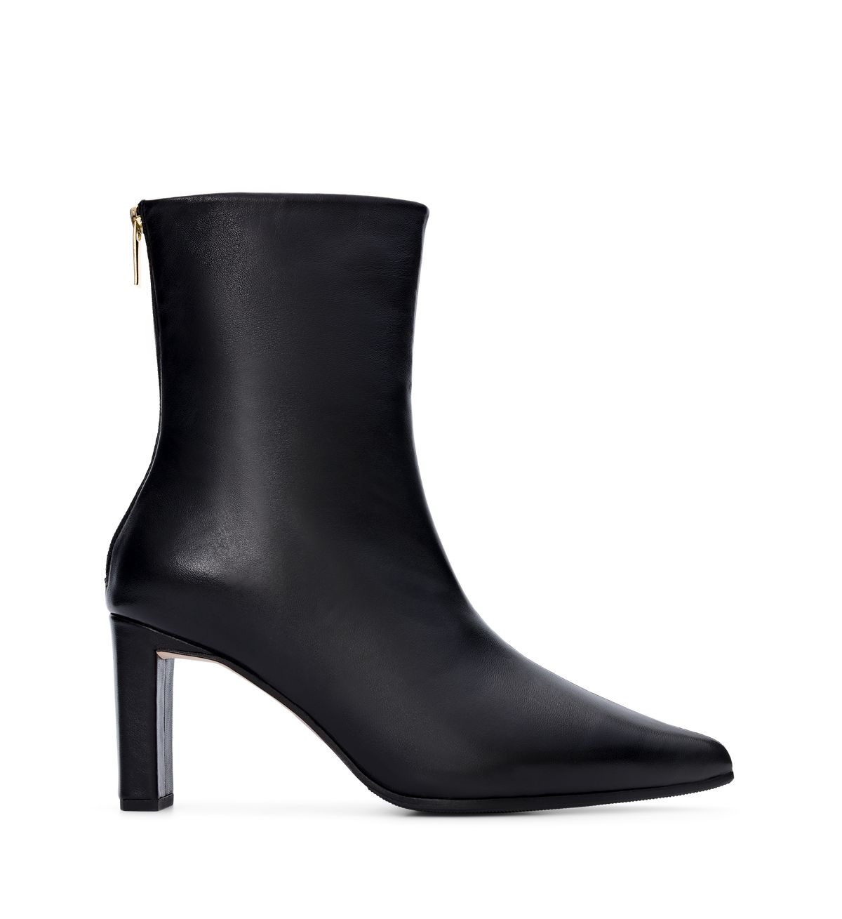 Mino Black Leather Heeled Boots | Bared Footwear