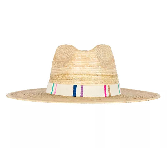 Make Your Selection: Sunshine Tienda Striped Cotton Band Palm Hat | QVC